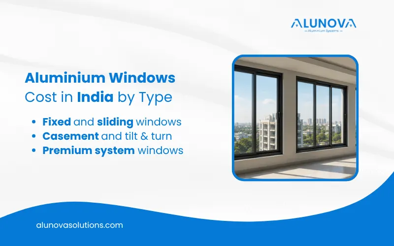 Aluminum windows cost in india